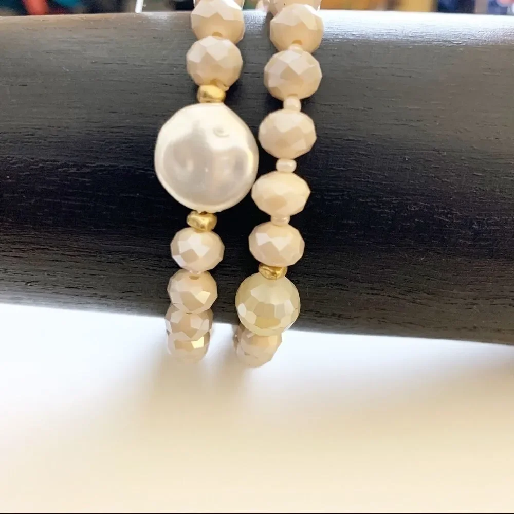Iridescent Faceted Beaded Stretch Bracelet Set
